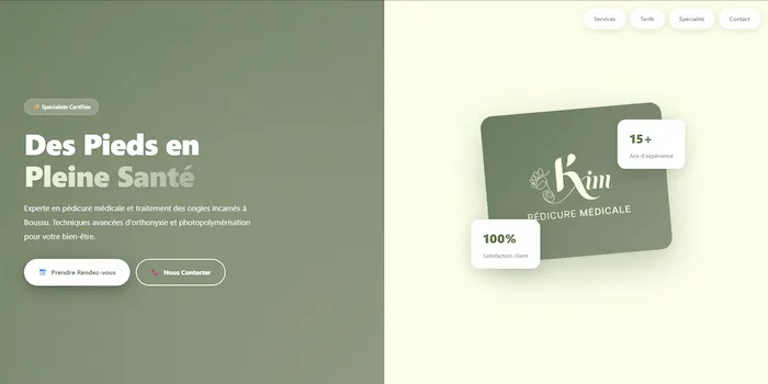 Site web Kim pédicure médicale